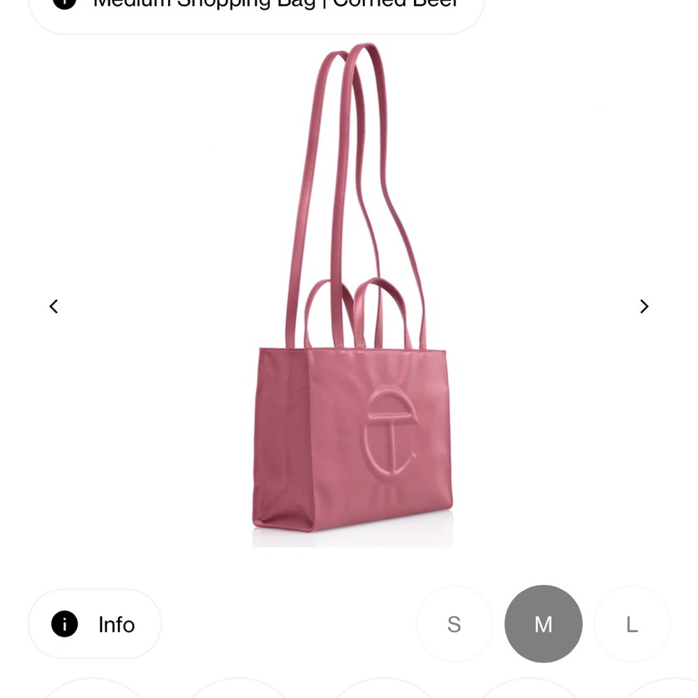 Telfar Corned Beef Pink Medium Shopping Bag